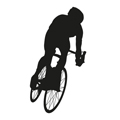 Silhouette cyclist